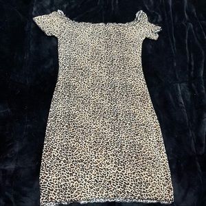 Off the shoulder animal print dress!!!